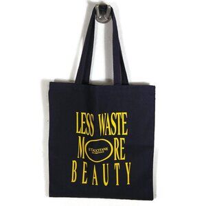 L'OCCITANE Less Waste More Beauty Navy Tote Bag 100% Cotton NEW